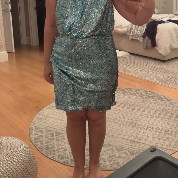 Ramy Brook Linda Sequin one shoulder dress NWT size 14 - Picture 2 of 4